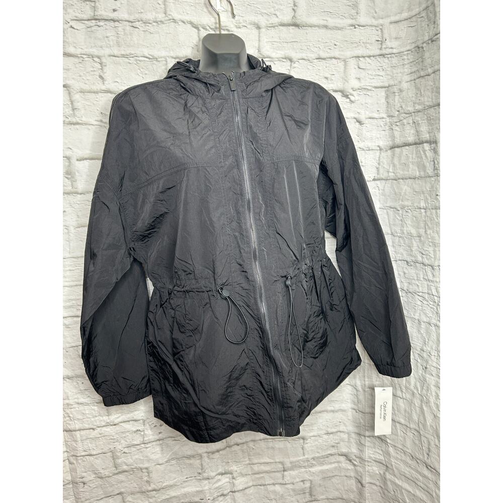 Calvin Klein Performance Black Jacket - Womens Size M Repel Water Wind MSRP $129